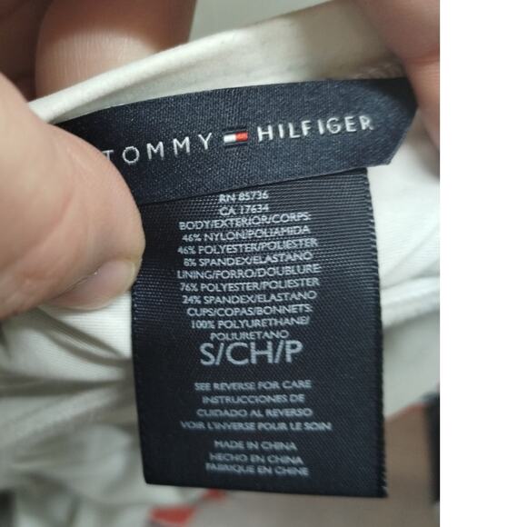 Tommy Hilfiger NWT Size Small Core Navy Bandeau Swimsuit Strapless Bikini Top - Picture 3 of 5